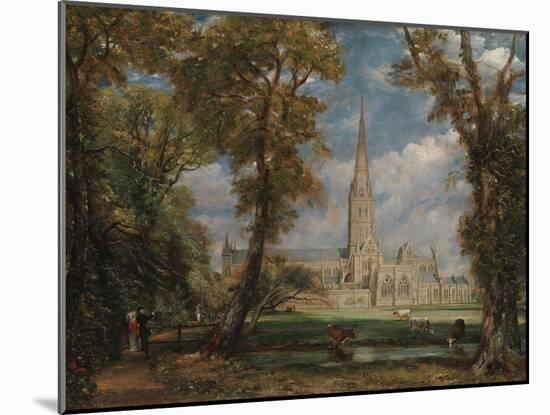 Salisbury Cathedral from the Bishop's Grounds, 1825-John Constable-Mounted Giclee Print