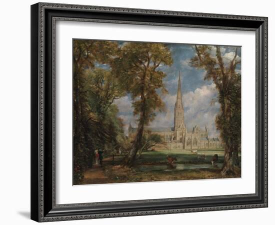 Salisbury Cathedral from the Bishop's Grounds, 1825-John Constable-Framed Giclee Print