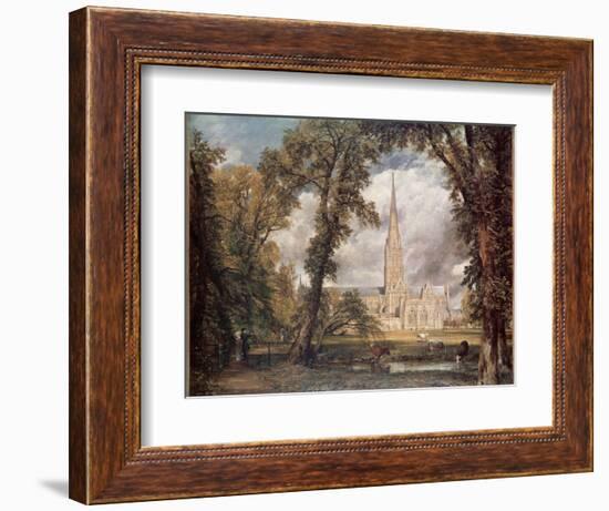 Salisbury Cathedral, from the Bishop's Grounds-John Constable-Framed Giclee Print