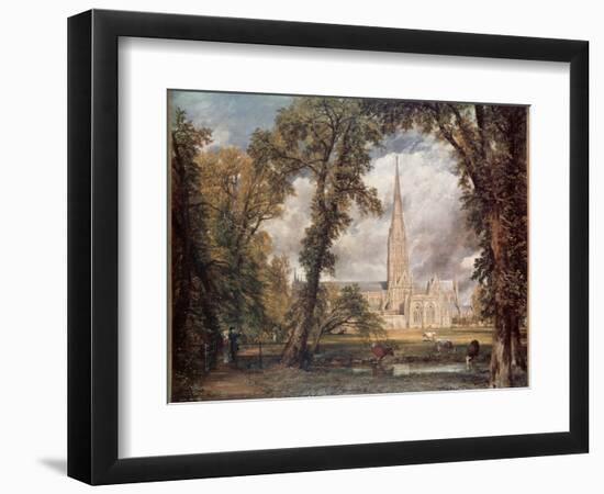 Salisbury Cathedral, from the Bishop's Grounds-John Constable-Framed Giclee Print