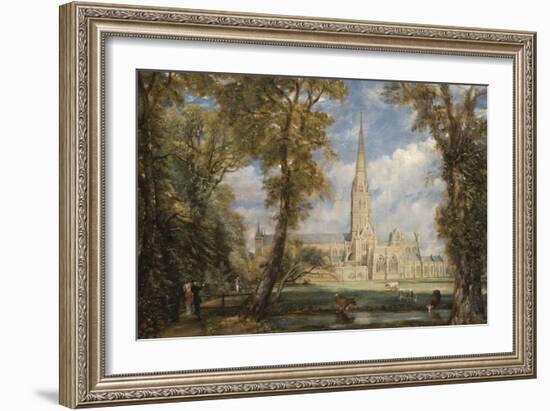 Salisbury Cathedral from the Bishop's Grounds-John Constable-Framed Art Print