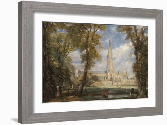 Salisbury Cathedral from the Bishop's Grounds-John Constable-Framed Art Print