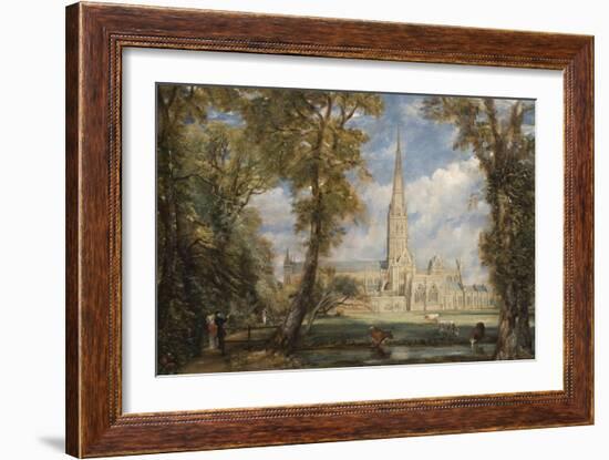 Salisbury Cathedral from the Bishop's Grounds-John Constable-Framed Art Print