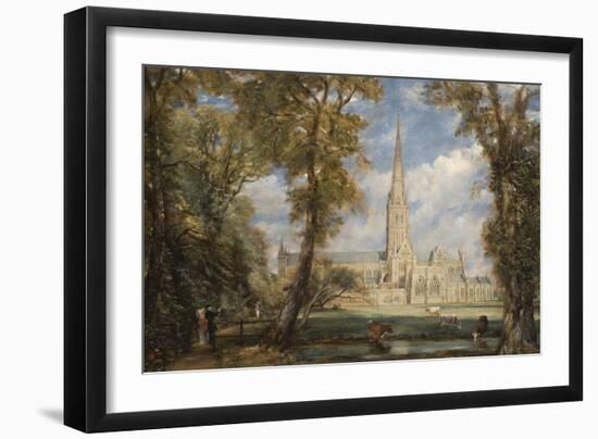 Salisbury Cathedral from the Bishop's Grounds-John Constable-Framed Art Print