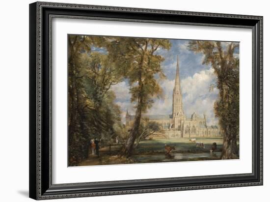 Salisbury Cathedral from the Bishop's Grounds-John Constable-Framed Art Print