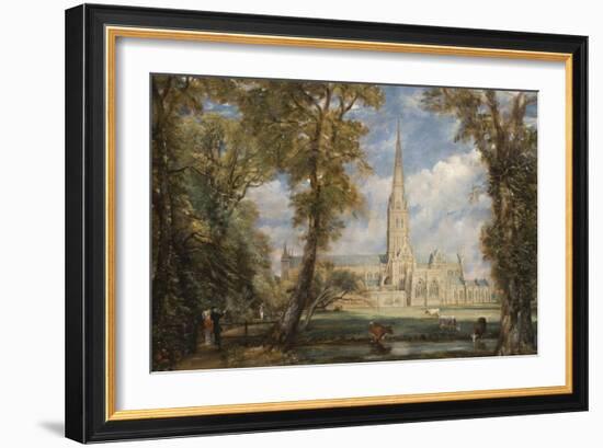 Salisbury Cathedral from the Bishop's Grounds-John Constable-Framed Art Print