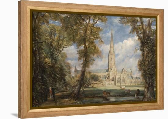 Salisbury Cathedral from the Bishop's Grounds-John Constable-Framed Stretched Canvas