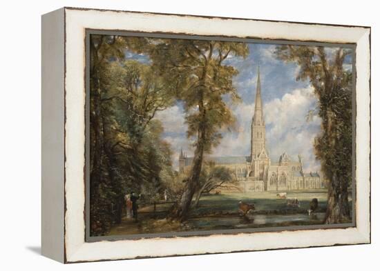 Salisbury Cathedral from the Bishop's Grounds-John Constable-Framed Stretched Canvas