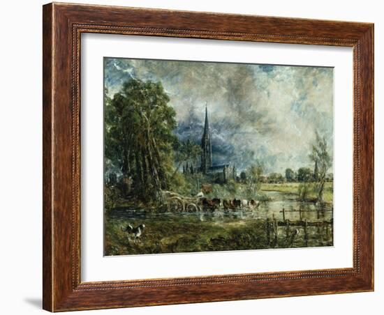 Salisbury Cathedral from the Meadows, 1829-31-John Constable-Framed Giclee Print