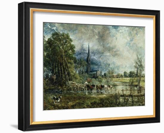 Salisbury Cathedral from the Meadows, 1829-31-John Constable-Framed Giclee Print