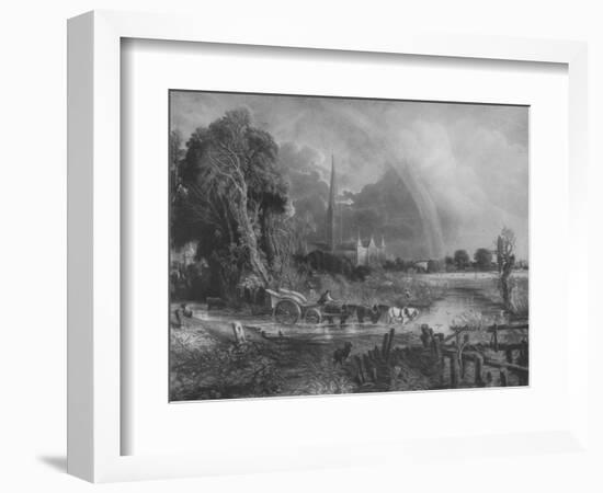 'Salisbury Cathedral from the Meadows', 1831, (1917)-Unknown-Framed Giclee Print
