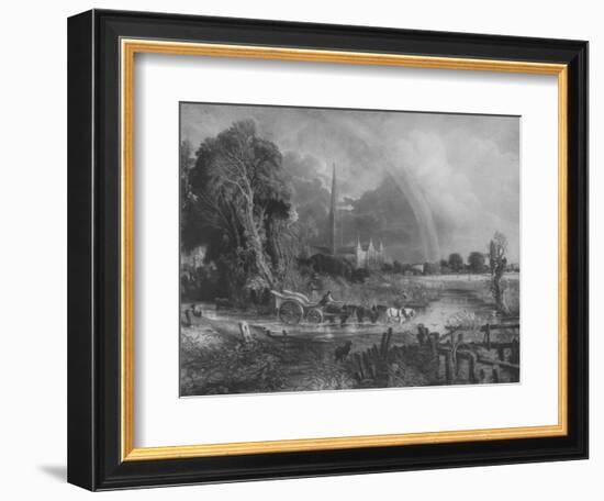 'Salisbury Cathedral from the Meadows', 1831, (1917)-Unknown-Framed Giclee Print