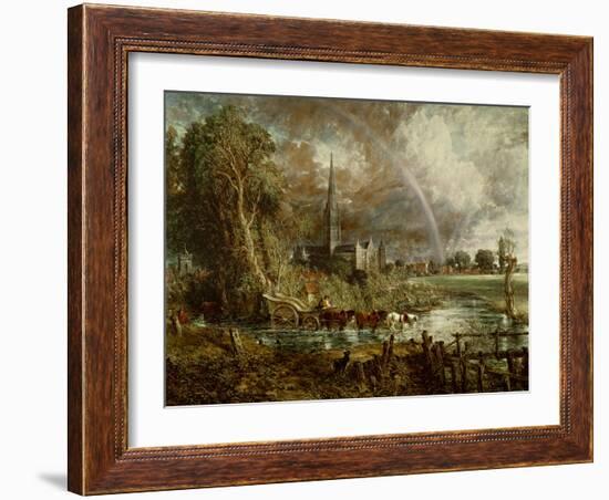 Salisbury Cathedral from the Meadows, 1831-John Constable-Framed Giclee Print