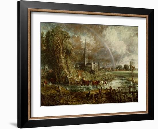 Salisbury Cathedral from the Meadows, 1831-John Constable-Framed Giclee Print