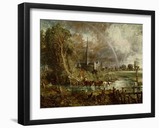 Salisbury Cathedral from the Meadows, 1831-John Constable-Framed Giclee Print