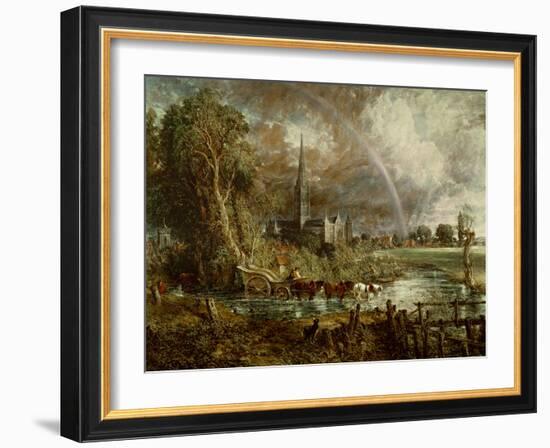 Salisbury Cathedral from the Meadows, 1831-John Constable-Framed Giclee Print