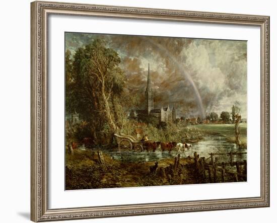 Salisbury Cathedral from the Meadows, 1831-John Constable-Framed Giclee Print
