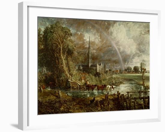 Salisbury Cathedral from the Meadows, 1831-John Constable-Framed Giclee Print