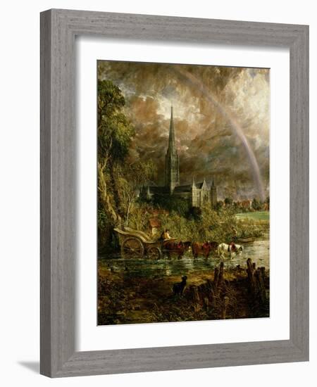 Salisbury Cathedral from the Meadows, 1831-John Constable-Framed Giclee Print