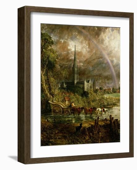 Salisbury Cathedral from the Meadows, 1831-John Constable-Framed Giclee Print