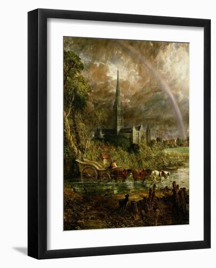 Salisbury Cathedral from the Meadows, 1831-John Constable-Framed Giclee Print