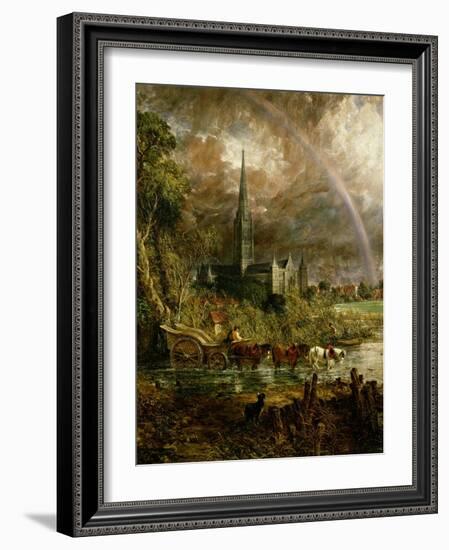 Salisbury Cathedral from the Meadows, 1831-John Constable-Framed Giclee Print