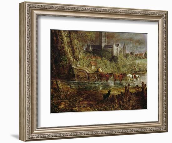 Salisbury Cathedral from the Meadows, 1831-John Constable-Framed Giclee Print