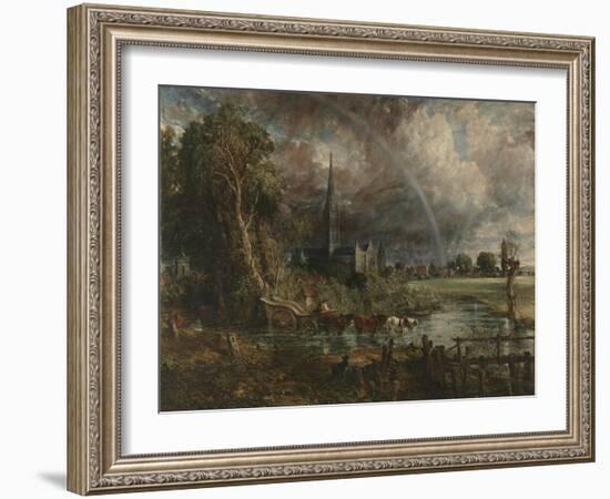 Salisbury Cathedral from the Meadows-John Constable-Framed Giclee Print