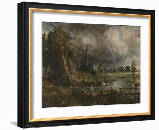 Salisbury Cathedral from the Meadows-John Constable-Framed Giclee Print