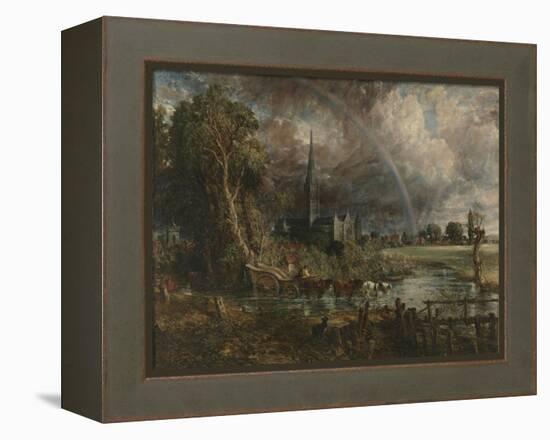 Salisbury Cathedral from the Meadows-John Constable-Framed Premier Image Canvas