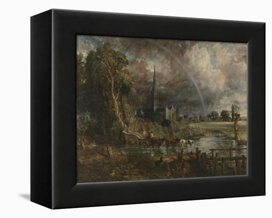 Salisbury Cathedral from the Meadows-John Constable-Framed Premier Image Canvas