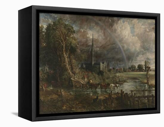 Salisbury Cathedral from the Meadows-John Constable-Framed Premier Image Canvas