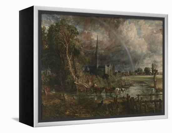 Salisbury Cathedral from the Meadows-John Constable-Framed Premier Image Canvas