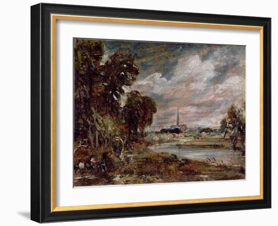 Salisbury Cathedral: from the Meadows-John Constable-Framed Giclee Print