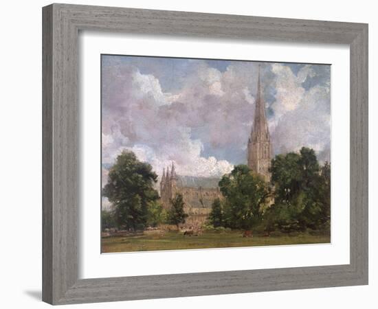 Salisbury Cathedral from the South West-John Constable-Framed Giclee Print