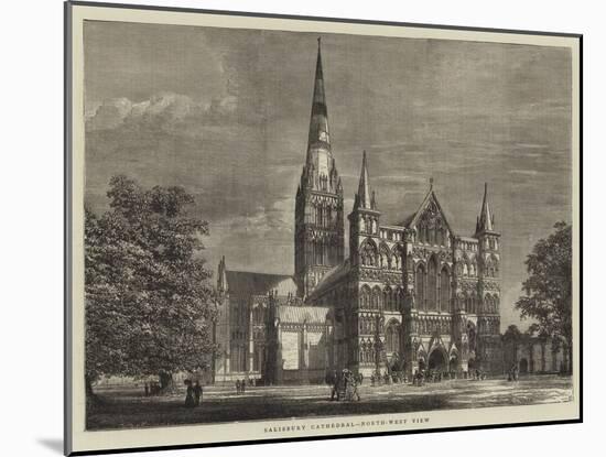 Salisbury Cathedral, North-West View-null-Mounted Giclee Print