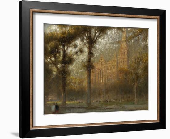 Salisbury Cathedral: the West Front and Spire, 19th Century-Albert Goodwin-Framed Giclee Print