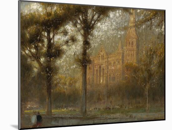 Salisbury Cathedral: the West Front and Spire, 19th Century-Albert Goodwin-Mounted Giclee Print