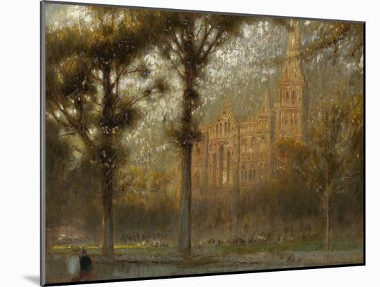 Salisbury Cathedral: the West Front and Spire, 19th Century-Albert Goodwin-Mounted Giclee Print