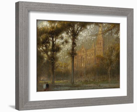 Salisbury Cathedral: the West Front and Spire-Albert Goodwin-Framed Giclee Print