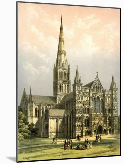 Salisbury Cathedral, Wiltshire, C1870-WL Walton-Mounted Giclee Print