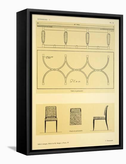 Salle a Manger IV, Hotel de M. Berger, a Paris, Illustration from 'Interieurs' by Leon Moussinac,…-Jacques-emile Ruhlmann-Framed Premier Image Canvas
