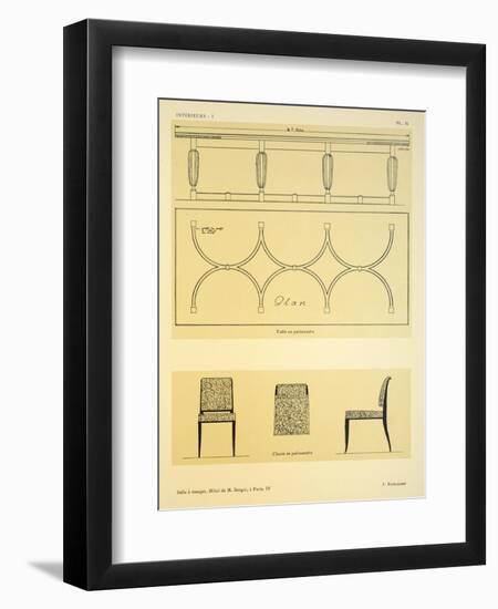 Salle a Manger IV, Hotel de M. Berger, a Paris, Illustration from 'Interieurs' by Leon Moussinac,…-Jacques-emile Ruhlmann-Framed Giclee Print