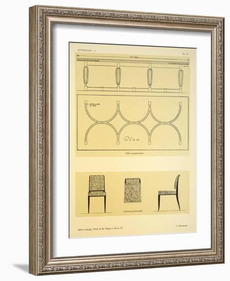 Salle a Manger IV, Hotel de M. Berger, a Paris, Illustration from 'Interieurs' by Leon Moussinac,…-Jacques-emile Ruhlmann-Framed Giclee Print