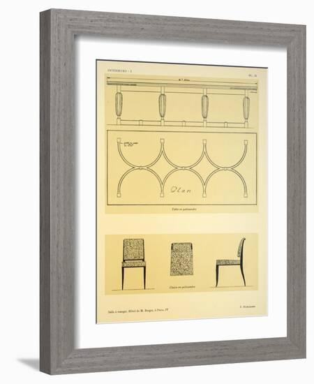 Salle a Manger IV, Hotel de M. Berger, a Paris, Illustration from 'Interieurs' by Leon Moussinac,…-Jacques-emile Ruhlmann-Framed Giclee Print