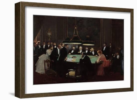 Salle de Jeu, 1889-Jean Béraud-Framed Giclee Print