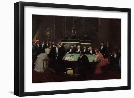 Salle de Jeu, 1889-Jean Béraud-Framed Giclee Print