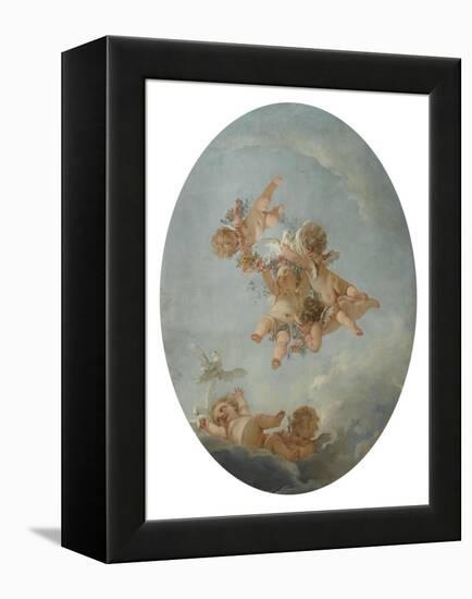 Salle du Conseil : Les Quatre saisons, le Printemps Plafond-Francois Boucher-Framed Premier Image Canvas