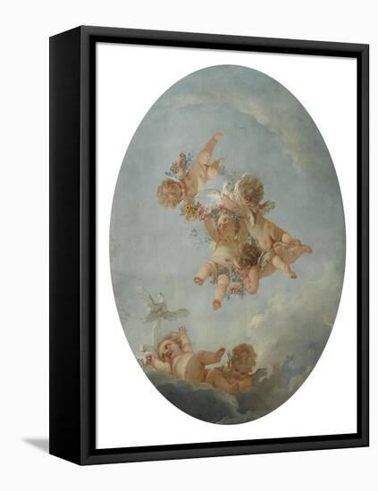 Salle du Conseil : Les Quatre saisons, le Printemps Plafond-Francois Boucher-Framed Premier Image Canvas