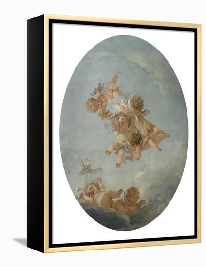 Salle du Conseil : Les Quatre saisons, le Printemps Plafond-Francois Boucher-Framed Premier Image Canvas